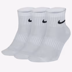 Nike Dry Cushion Everyday 3 Pairs Ankle Socks - White, L