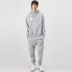 Nike Mens Athletic Fleece Tracksuit Cargo Joggers Pullover Hoodie - Grey, M