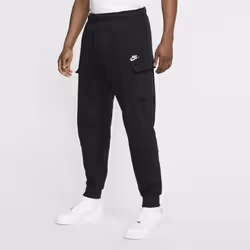 Nike Mens Sportswear Club Fleece Cargo Joggers - Black, XL