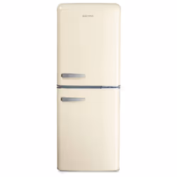 What stands out Retro design featuring a cream finish and chrome handles Total no frost system for hassle-free maintenance B ...