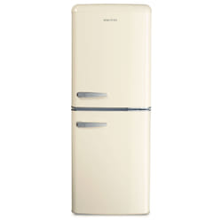 electriQ 153 Litre 60/40 Retro Freestanding Fridge Freezer - Cream