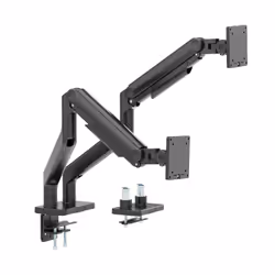 The electriQ Premium Spring Assisted Dual Monitor Arm is equipped with quality springs. and offers effortless height adjustme ...