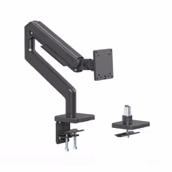 The electriQ Premium Spring Assisted Single Monitor Arm is equipped with quality springs. and offers effortless height ...