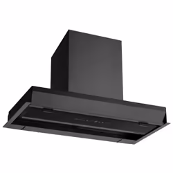 Glass Control Panel VisorThe glass control panel visor folds out to help direct steam into the extractor and can be folded aw ...