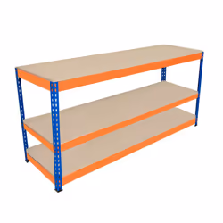S-Rax 2 Tier Orange & Blue Workbenches - S-Rax 3 Tier Orange & Blue Workbench 180cm x 60cm x 90cm