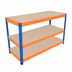 S-Rax 2 Tier Orange & Blue Workbenches - S-Rax 3 Tier Orange & Blue Workbench 150cm x 60cm x 90cm