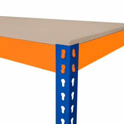 S-Rax 2 Tier Orange & Blue Workbenches - S-Rax 3 Tier Orange & Blue Workbench 150cm x 60cm x 90cm
