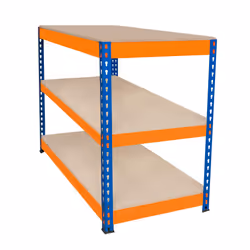 S-Rax 2 Tier Orange & Blue Workbenches - S-Rax 3 Tier Orange & Blue Workbench 120cm x 60cm x 90cm - Additional view 8