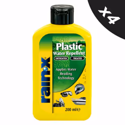 Rain-X Rain Water Repellent Hydrophobic Plastic Treatment 4x200ml