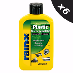 Rain-X Rain Water Repellent Hydrophobic Plastic Treatment 6x200ml