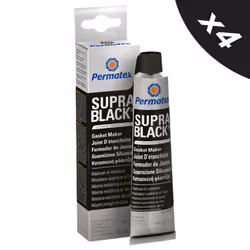 RTV Silicone Instant Gasket Maker Black High Temperature Sealant 4x80ml