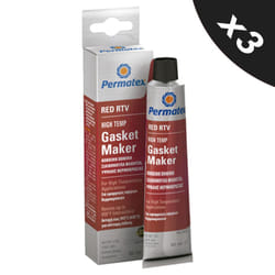 RTV Silicone Instant Gasket Maker Red High Temperature Sealant 3x80ml