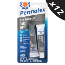12x Permatex Steel Reinforced Cold Weld Epoxy Resin Hardener Filler Adhesive Glue
