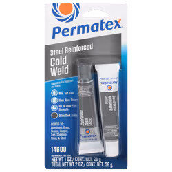 2x Permatex Steel Reinforced Cold Weld Epoxy Resin Hardener Filler Adhesive Glue
