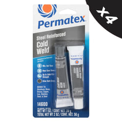 4x Permatex Steel Reinforced Cold Weld Epoxy Resin Hardener Filler Adhesive Glue