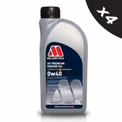 4x1L Millers XF Premium 0W-40 Fully Synthetic Engine Oil ACEA A3/B4 MB229.6