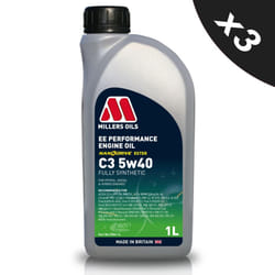 5w40 Fully Synthetic Engine Oil Millers EE Performance 5w 40 C3 3x1L