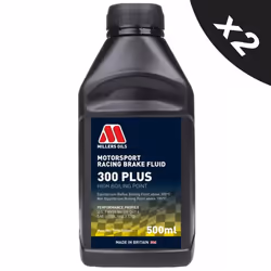 MILLERS Motorsport Racing Brake Fluid 300+ High Temperature Brake Fluid 2x500ml
