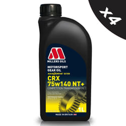 4x1L MILLERS 75w140 Gear Oil Motorsport CRX NT+ Synthetic Oil API GL-4, GL-5