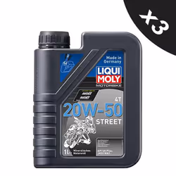 Liqui Moly 20w50 Mineral 4 Stroke Motorbike Engine Oil 3x1L