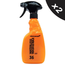 McLaren Waterless Wash & Wax Car Gloss Shine Showroom Cleaner 2x500ml