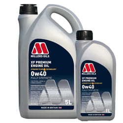 Millers XF Premium 0W-40 Fully Synthetic Engine Oil ACEA A3/B4 6L