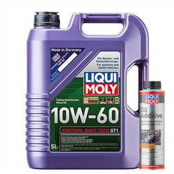 LIQUI MOLY SYNTHOIL RACE TECH GT1 10W-60 5L  + Oil Additive 300ml