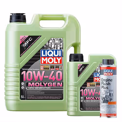 LIQUI MOLY - MOLYGEN NEW GENERATION 10W-40 - 6L + ENGINE FLUSH PLUS - 300ml