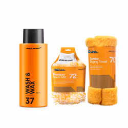 McLaren Wash & Wax 500ml + Microfibre Wash Mitt + Jumbo Drying Towel