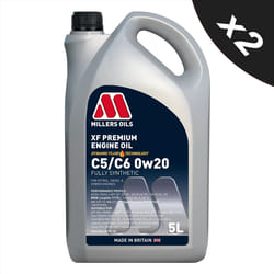 Millers Oils XF Premium 0w20 Fully Synthetic Engine Oil ACEA C5/C6 - 2x5L