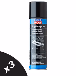 Liqui Moly Copper Spray Grease Anti-Seize Lubricant Heat Resistant Spray 3x250ml
