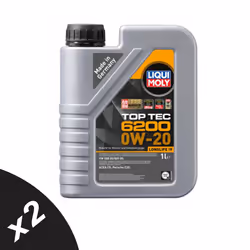 Liqui Moly TOP TEC 6200 0W-20 Fully Synthetic Engine Oil ACEA C5 Vw 508/509 2x1L
