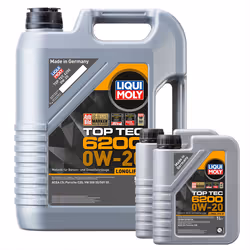 Liqui Moly TOP TEC 6200 0W-20 Fully Synthetic Engine Oil ACEA C5 Vw 508/509 7L