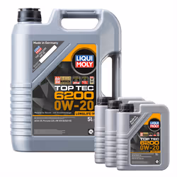 Liqui Moly TOP TEC 6200 0W-20 Fully Synthetic Engine Oil ACEA C5 Vw 508/509 8L