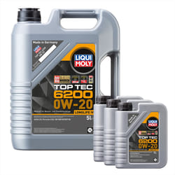 Liqui Moly TOP TEC 6200 0W-20 Fully Synthetic Engine Oil ACEA C5 Vw 508/509 8L