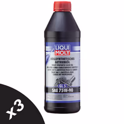 Liqui Moly 75W90 Fully Synthetic Gear Oil API GL5 MIL-L 2105 C MIL-L 2105 D 3x1L