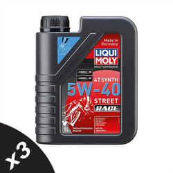 Liqui Moly 5w40  Fully Synthetic Motorbike 4T Street Race Engine Oil API SP 3x1L