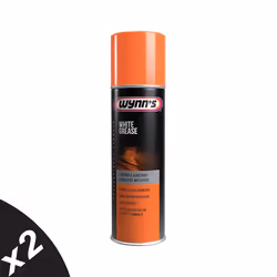 Wynns White Grease Spray Visible Clean Lubricant Water Resistant 2x500ml
