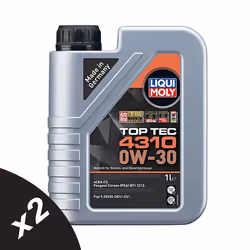 Liqui Moly TOP TEC 4310 0W-30 Semi Synthetic Engine Oil ACEA C2 2x1L