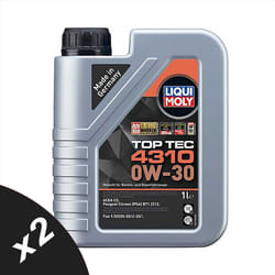Liqui Moly TOP TEC 4310 0W-30 Semi Synthetic Engine Oil ACEA C2 2x1L