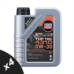 Liqui Moly TOP TEC 4310 0W-30 Semi Synthetic Engine Oil ACEA C2 4x1L