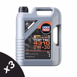 Liqui Moly TOP TEC 4310 0W-30 Semi Synthetic Engine Oil ACEA C2 3x5L