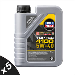 Liqui Moly 5w40 Fully Synthetic Engine Oil TOP TEC 4100 ACEA C3 API SN 5x1L