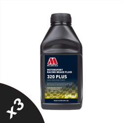 Millers Oils DOT 4 Brake Fluid Motorsport Racing 320 SAE J1704 3x500ml