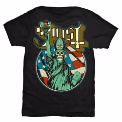 Ghost Statue of Liberty T Shirt - S, Black