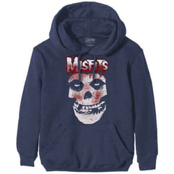 Misfits Blood Drip Skull Pullover Hoodie - M, Navy