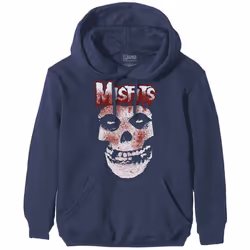 Misfits Blood Drip Skull Pullover Hoodie - L, Navy