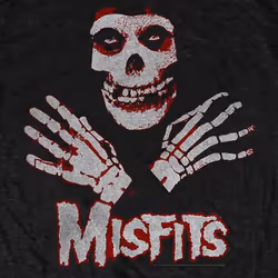 Misfits Hands Band Logo T Shirt - S, Black