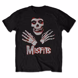 Misfits Hands Band Logo T Shirt - M, Black