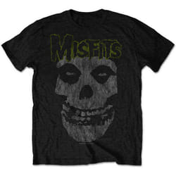Misfits Classic Vintage Band Logo T Shirt - L, Black